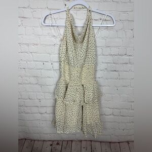 Endless blu. open back‎ tiered ruffle mini dress, sz S, GUC